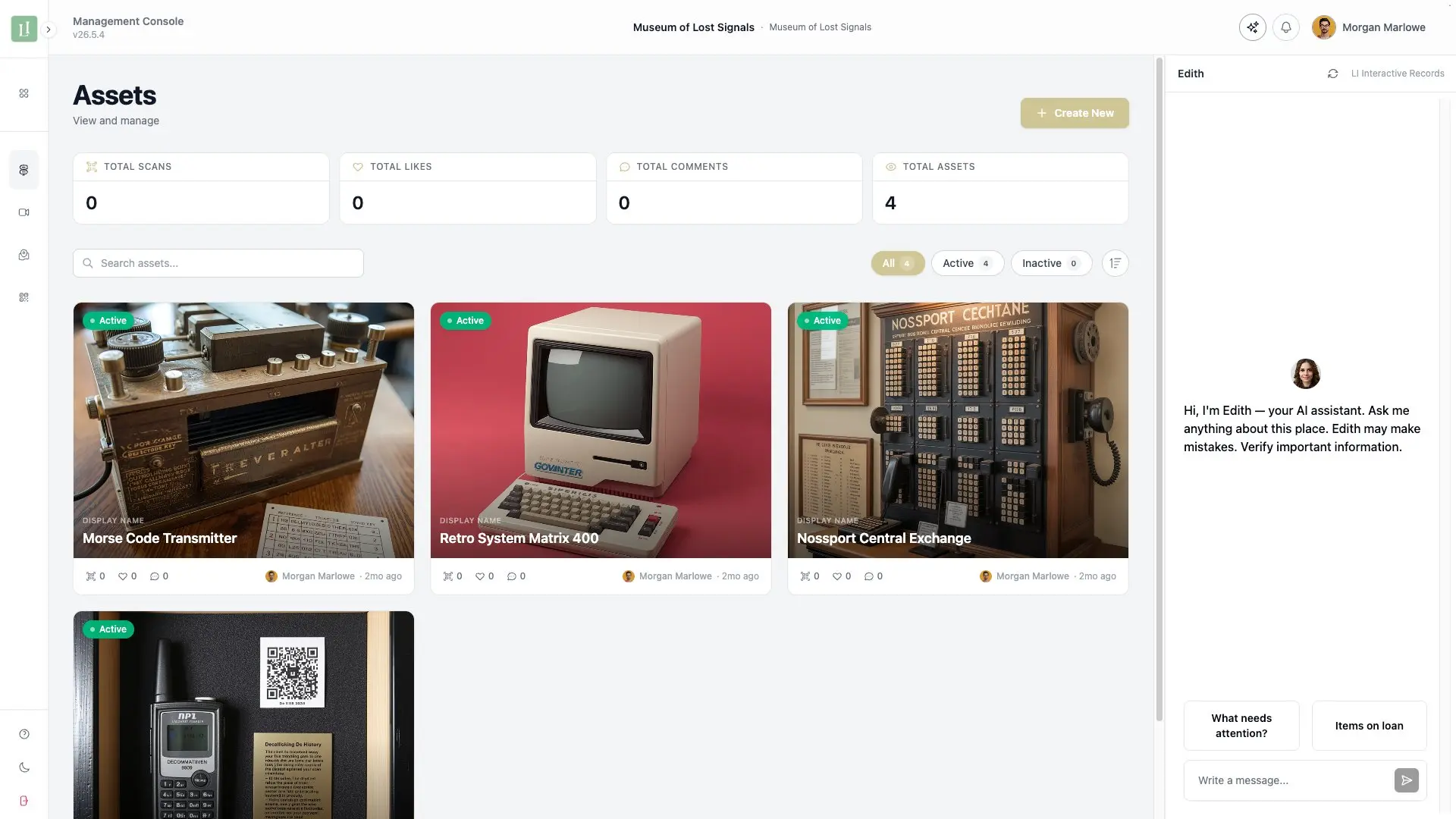 Edith AI assistant interface